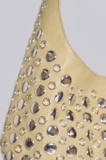 Osmium Studded Leather Bag in Cream - Image 5
