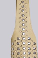 Osmium Studded Leather Bag in Cream - Image 7
