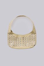 Osmium Studded Leather Bag in Cream - Image 3