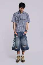 Blue Atom Checked Shirt - Image 3