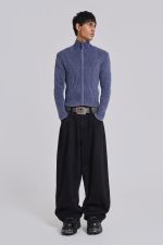 Blue Lucid Knit Track Top - Image 2