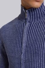 Blue Lucid Knit Track Top - Image 5
