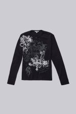 Anointed Black Waffle Henley Tee - Image 2