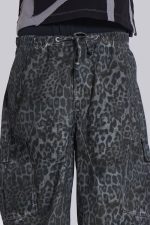 Charcoal Leopard Parachute Pants - Image 7