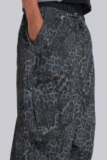 Charcoal Leopard Parachute Pants - Image 8