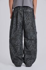 Charcoal Leopard Parachute Pants - Image 6