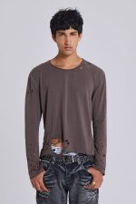 Mauve Bitten Long Sleeve Top - Image 2