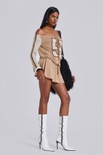 Maia Lace Up Mini Dress - Image 6