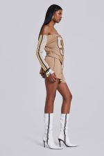 Maia Lace Up Mini Dress - Image 7