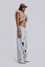 Distressed Grey Marl Baggy Monster Joggers - Image 5