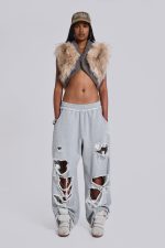Meka Faux Fur Knit Shrug - Image 3