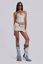 Axel Faux Leather Mini Skirt - Image 8