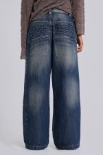 Mid Blue Crash Biker Colossus Jeans - Image 6