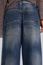Mid Blue Crash Biker Colossus Jeans - Image 7