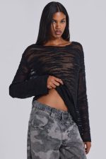 Black Stray Knit - Image 5
