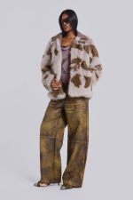 Lorax Cow Faux Fur Jacket - Image 2