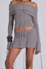 Vargo Knit Lace Up Top - Image 3
