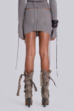 Vargo Knit Lace Up Mini Skirt - Image 5