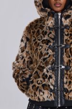 Leopard Faux Fur Hooded Mendoza Jacket - Image 5