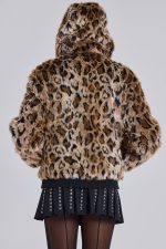 Leopard Faux Fur Hooded Mendoza Jacket - Image 3
