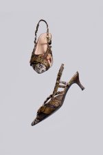 Arden Patchwork Slingback Kitten Heels - Image 5