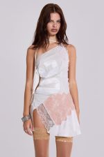 Adina Rework Asymmetric Backless Mini Dress - Image 8