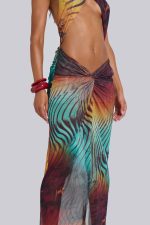 Akila Knotted Halter Maxi Dress - Image 5