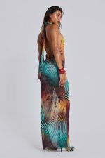 Akila Knotted Halter Maxi Dress - Image 6