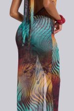 Akila Knotted Halter Maxi Dress - Image 7