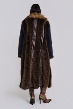 Agatha Brown Faux Fur Coat - Image 3
