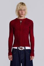 Red Scrape Knit - Image 10