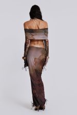 Valerie Lace Up Maxi Skirt - Image 2