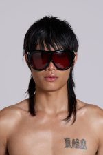 Noctra XL Stud Sunglasses in Damson - Image 3
