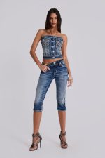 Rock Revival Denim Corset Top - Image 5