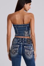Rock Revival Denim Corset Top - Image 2