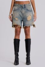 Dirty Bleach Revenge Jorts - Image 2