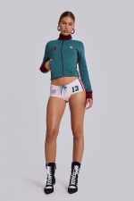 Teal Green No.13 Football Track Top - Image 9