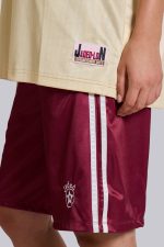Burgundy Alyx Longline Football Shorts - Image 10