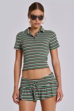 Mila Stripe Polo Shirt - Image 10