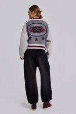 Grey Team 85 Knitted Bomber Jacket - Image 13