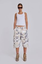 Snow Camo Cadet Cargo Shorts - Image 6
