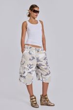 Snow Camo Cadet Cargo Shorts - Image 7