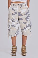 Snow Camo Cadet Cargo Shorts - Image 8