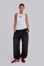 Black Cuffed Baggy Monster Joggers - Image 2