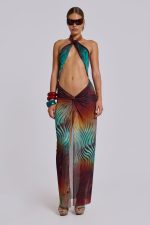 Akila Knotted Halter Maxi Dress - Image 8