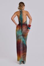 Akila Knotted Halter Maxi Dress - Image 9