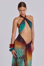 Akila Knotted Halter Maxi Dress - Image 10