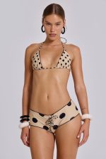 Lola Reversible Triangle Bikini Top in Polkadot Stripe - Image 7