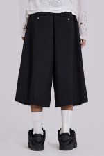Black Pinstripe XL Goliath Baggy Shorts - Image 6
