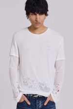 Ghost Double Layer Mist Long Sleeve Top
